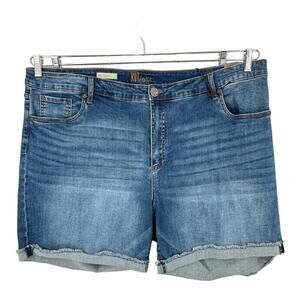 Kut from the Kloth shorts Katy boyfriend cuffed blue size 24W